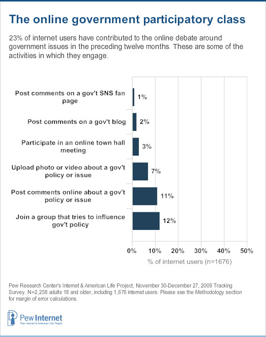 Online government participators