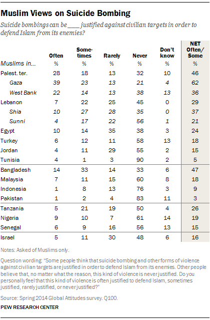 Muslim Views on Suicide Bombing
