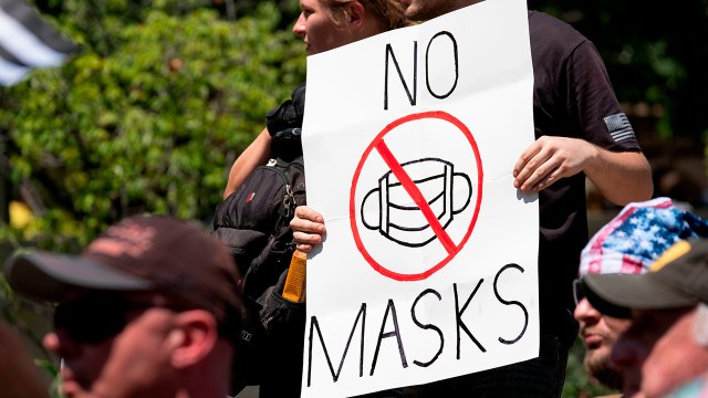 Both Republicans and Democrats cite masks as a negative effect of COVID-19, but for very different reasons