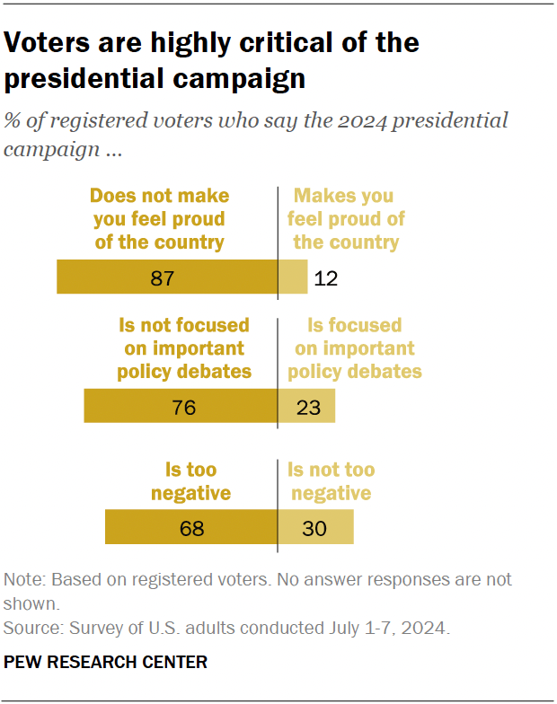 Voters are highly critical of the presidential campaign