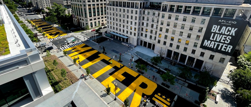 BLM Plaza In Washington DC Is Re-Painted