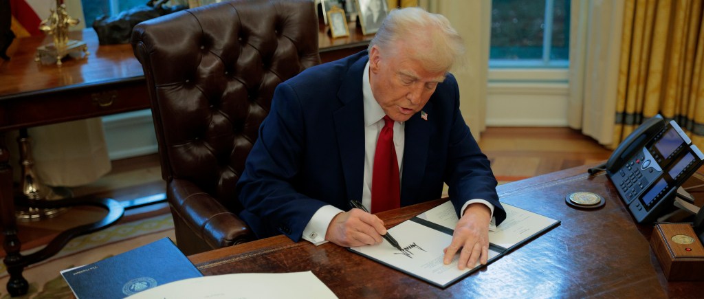 President Trump Announces Aviation Safety Executive Orders In The Oval Office Of White House
