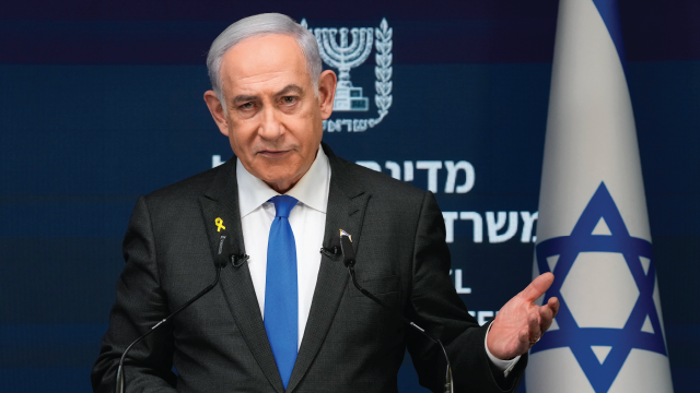 Israeli Prime Minister Benjamin Netanyahu speaks during a news conference in Jerusalem on Sept. 2, 2024. (Ohad Zwigenberg/Pool/AFP via Getty Images)